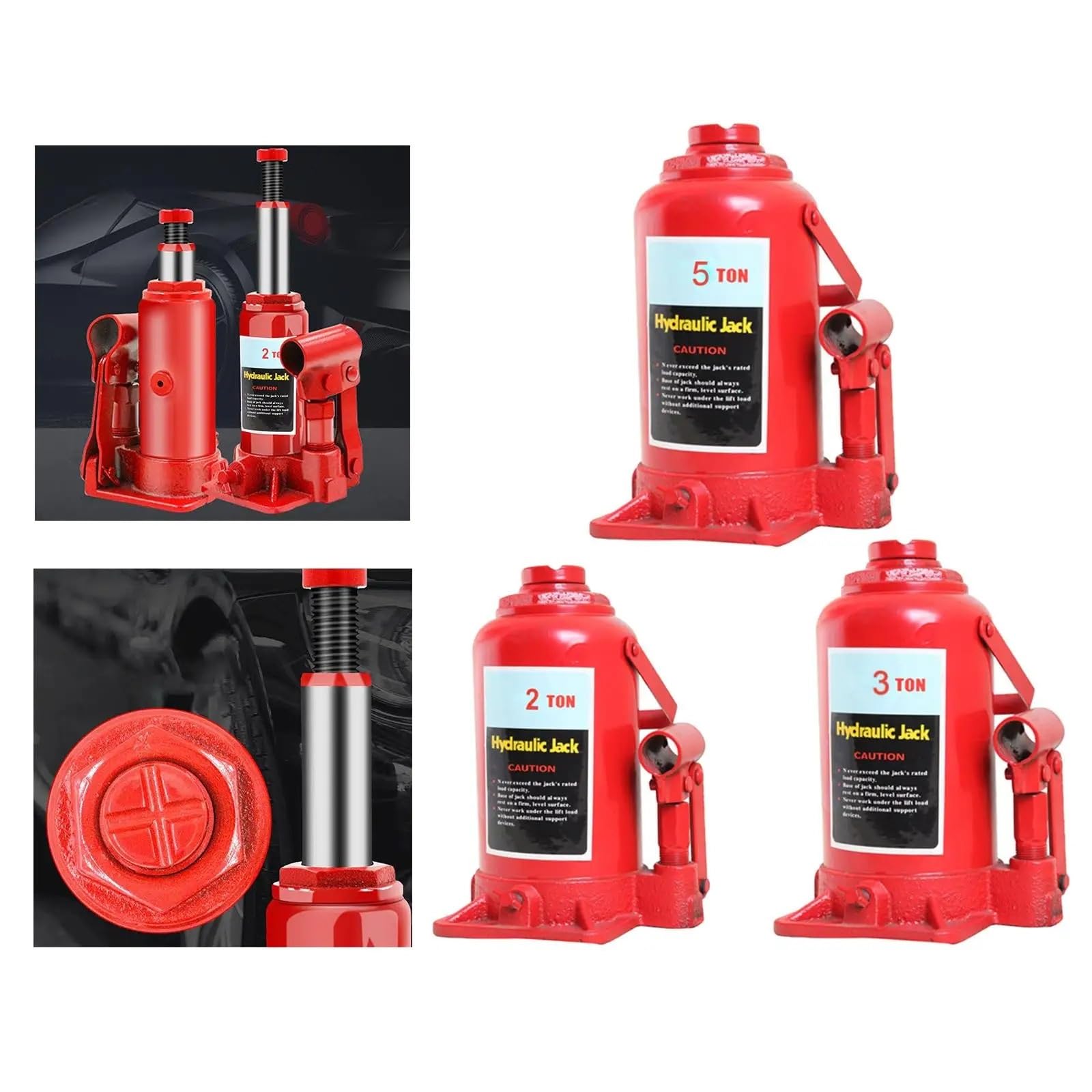 cric per Auto Martinetti Idraulici Martinetto per rimorchio Martinetto per Bottiglia di Sollevamento Portatile per Barca cric per Trasmissione(5 TON)