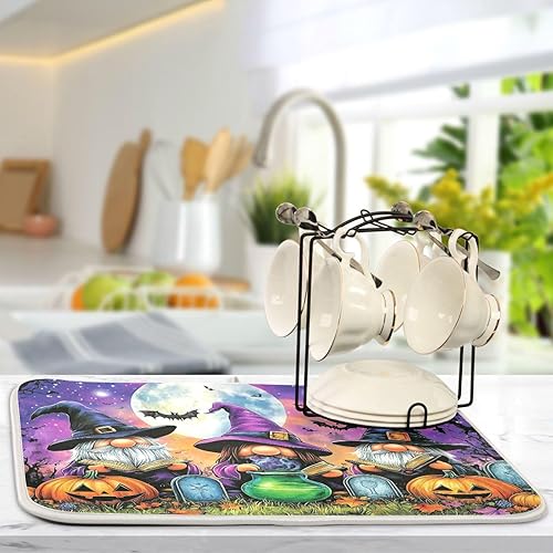 Vista 61 de Nautical Ocean Sea Turtle Dish Drying Mat for Kitchen Counter 18x24 in Starfish Retro Map Microfiber Drying Mats Absorbent Reversible Dish Pad Large