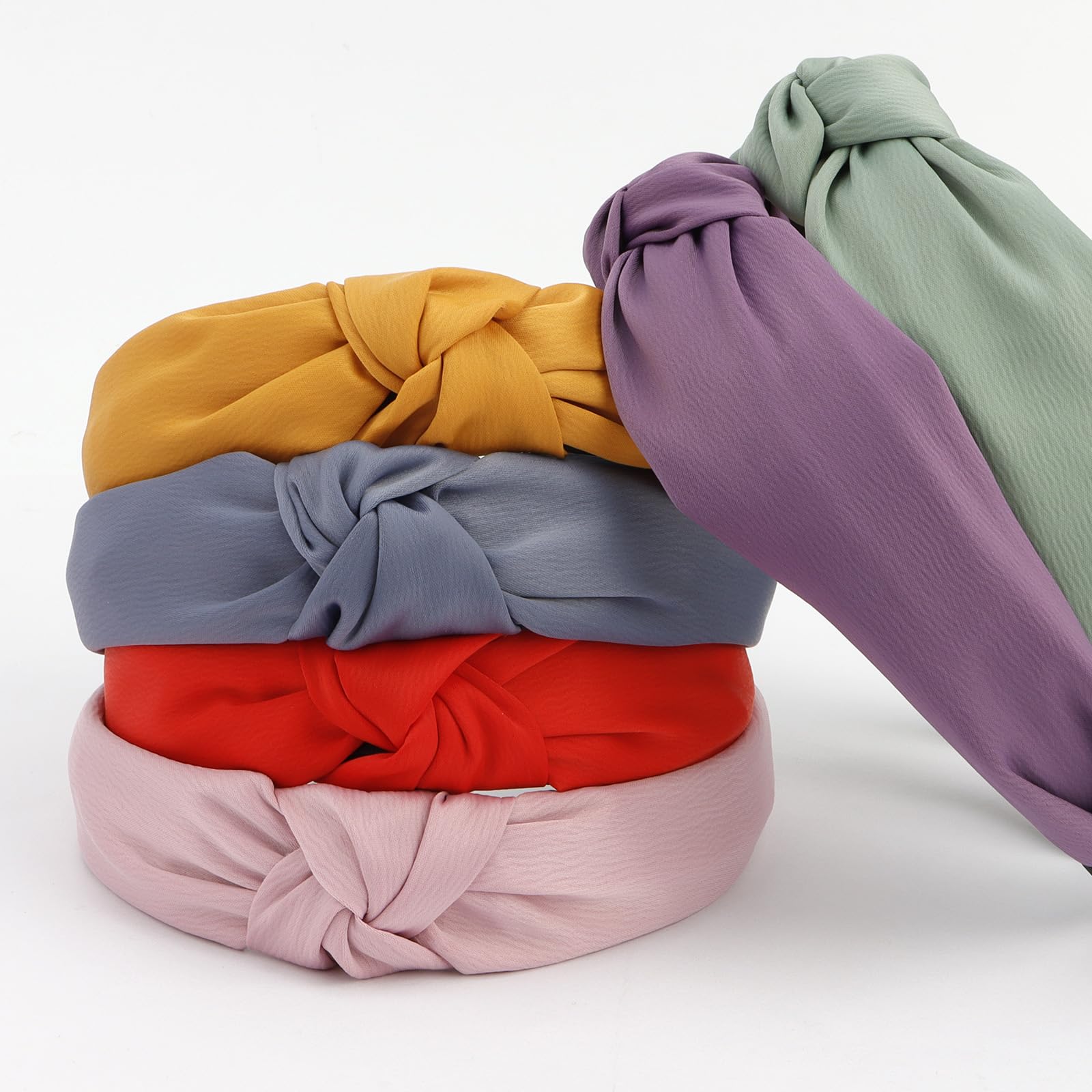 12 Pack Satin Wide Headbands Non Slip Boho Hair Accessories for Women Amazon.com : Carede 12 Pack Wide Headbands for Women No slip  main image 4