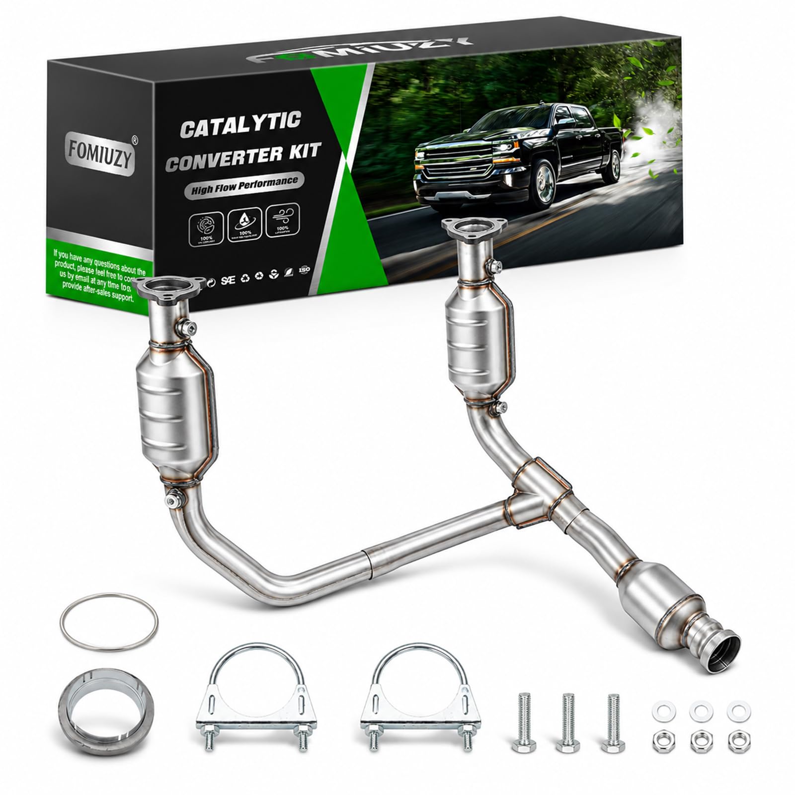 Photo 1 of FOMIUZY Catalytic Converter Kit Direct-Fit Chevy Silverado GMC Sierra 1500 2014 2015 2016 2017 2018 Suburban Tahoe Yukon XL 4.3L 5.3L 6.0L