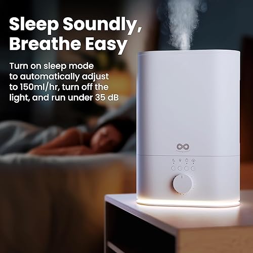 Miniatura 6 de Everlasting Comfort Humidificador de 6 L para habitación grande, salida de niebla alta de 60 horas de funcionamiento, humidificadores ultrasónicos
