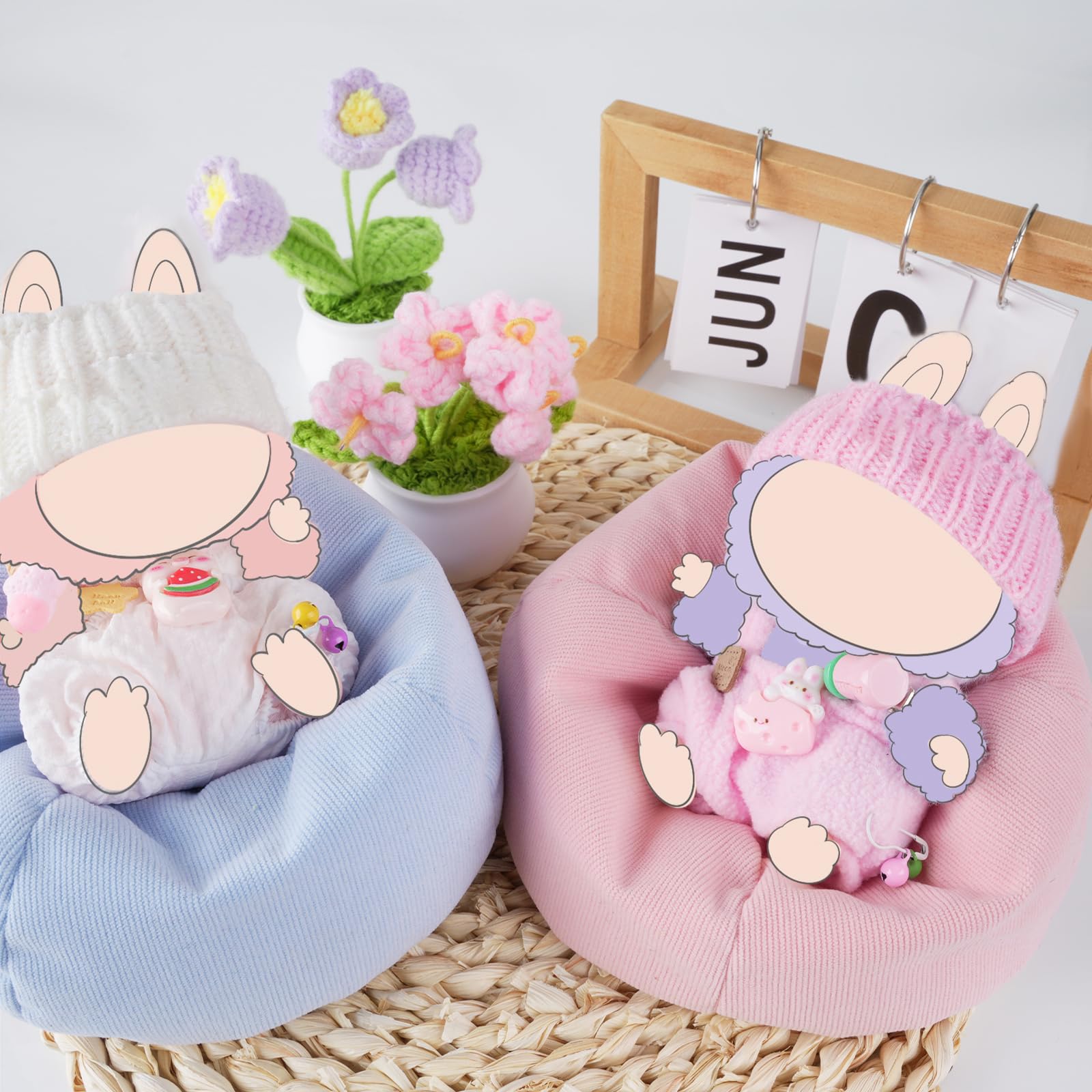 Amazon.co.jp: ラブブベッド用枕付きミニソファ、17cm人形用ソフトミニ