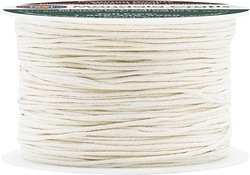 Miniatura 99 de Cuerda Mandala Crafts 0.03 pulgadas 109 yardas para hacer joyería, artesanía, macramé, cuerda de algodón encerado