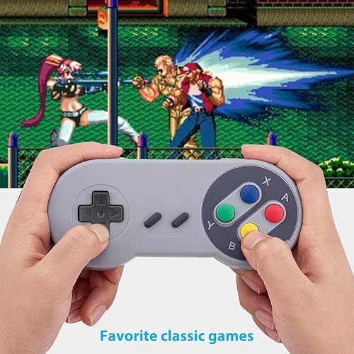 Miniatura 7 de Veanic - Paquete de 2 unidades de repuesto para mando de gamepad compatible con SNES - Conector de 7 pines
