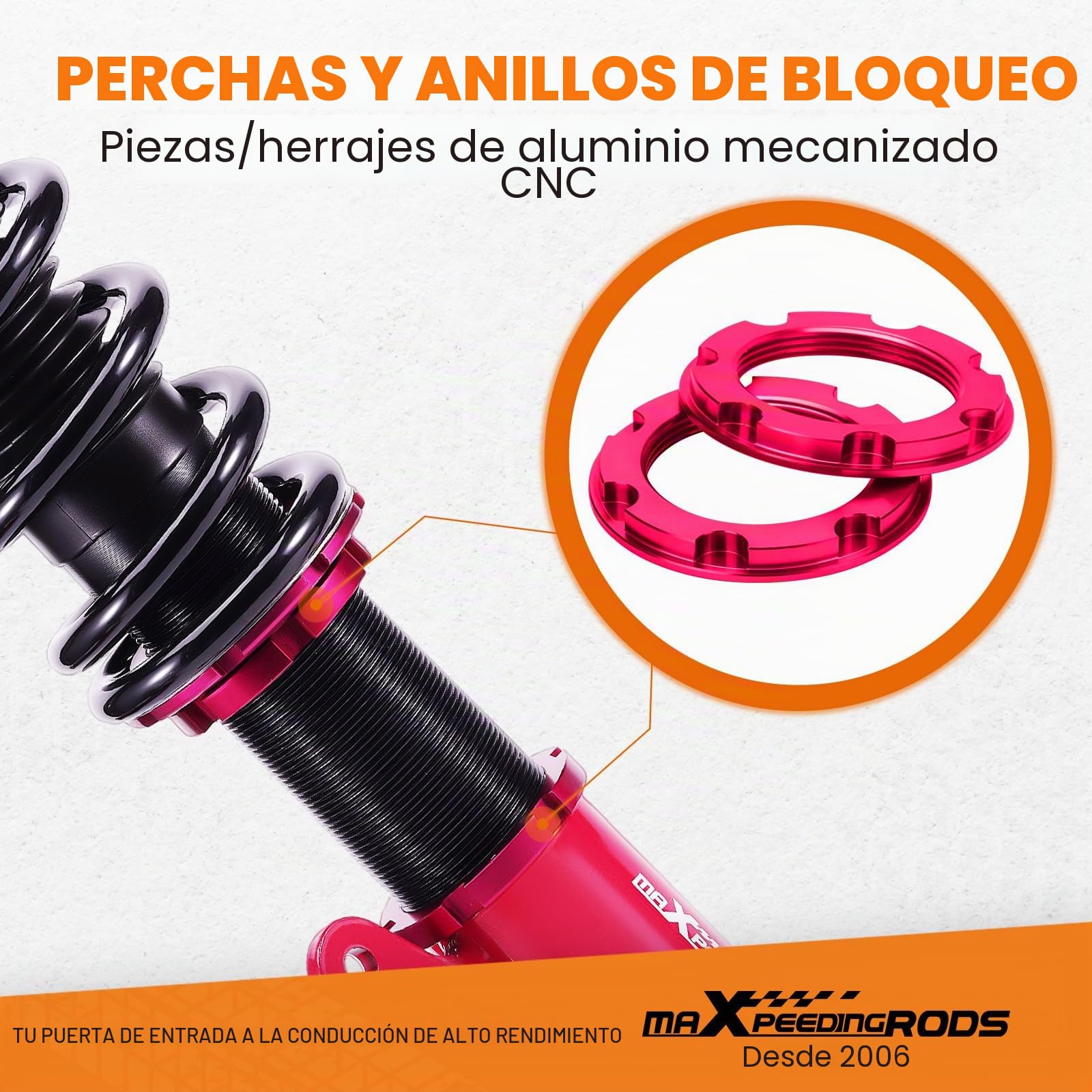 maXpeedingrods Amortiguadores Suspensión para BMW E46 3 Serie Sedán Coupe Touring 1998-2005