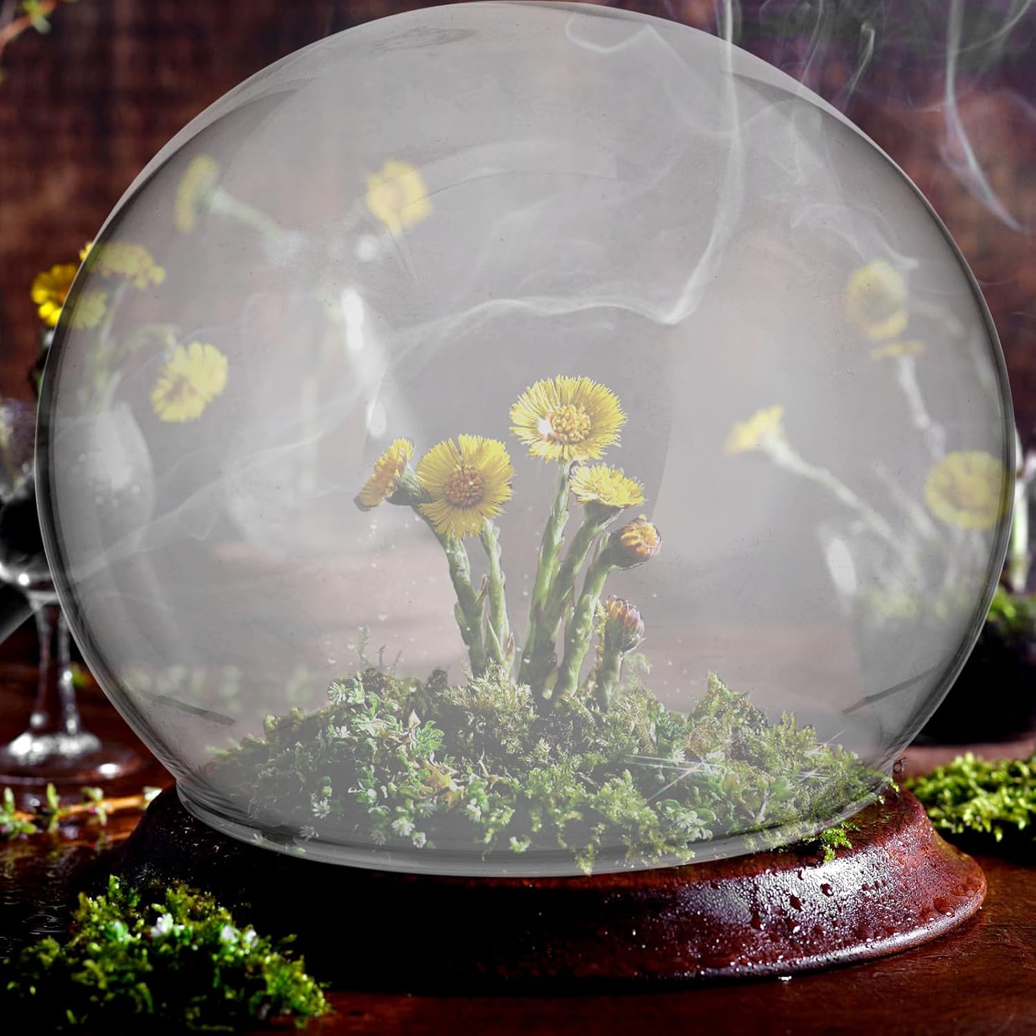 ULTECHNOVO 3pcs Glass Cake Dome Covers for Kitchen and Party Use, Tall Dessert Protective Food Covers for Displaying Cake and Snacks, Dustproof Isolation