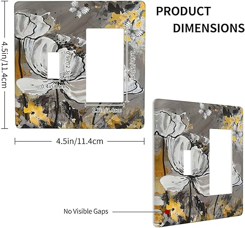 Vista 249 de Cubiertas decorativas de salida de estrella de mar playera, tablero de madera azul de concha de mar de 1 banda, decoración individual GFCI, placa