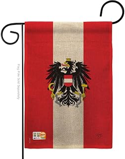Austria Burlap Garden Flag Regional Nation International World Country Particular Area Small Decorative Gift Yard House Banner Double-Sided Made in USA 13 X 18.5
