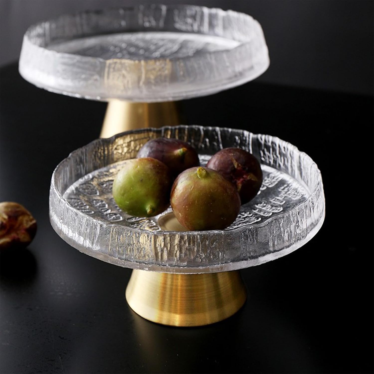 10-Inch Glass Fruit Bowl with Metal Base - Decorative Kitchen Counter Fruit Basket for Dining Table & Parties - Stylish Fruit Display Tray for Home Organization & Entertaining image 3