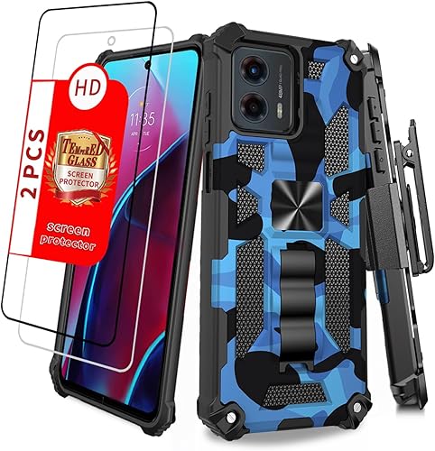 Miniatura 1 de Funda de teléfono para Moto G 5G 2023, grado militar, a prueba de golpes, Moto G 5G 2023, con protector de pantalla Moto G 0.18 oz 2023 con funda