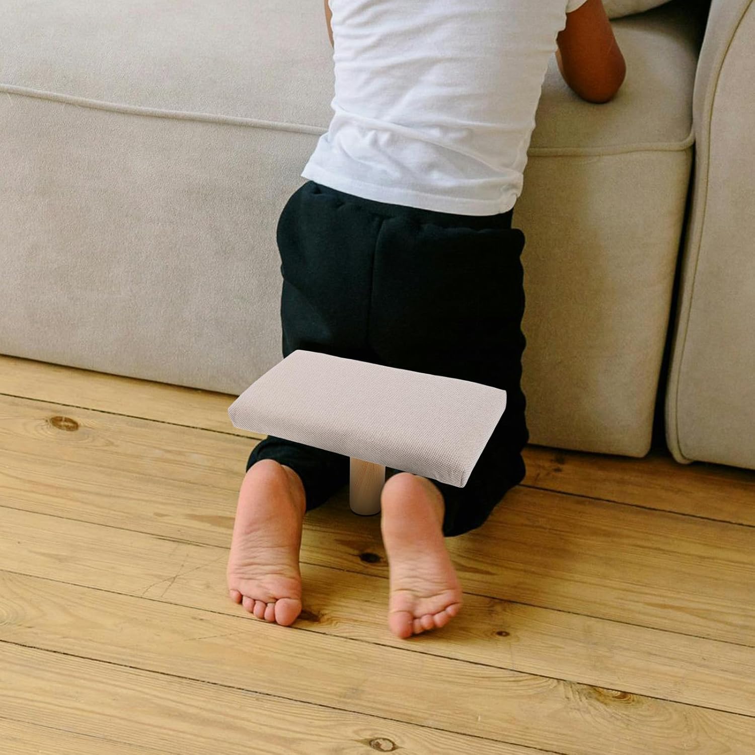 Stool with Cushion Portable Wooden Balance Chair Seiza Bench for Adults Over 150cm Height Prayer and Seating