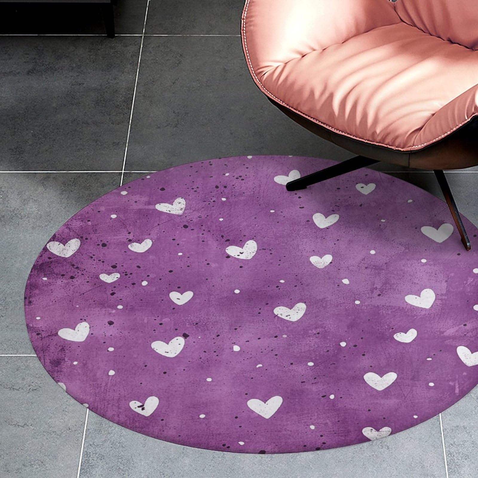 Tapis pour salon et paillasson d'intérieur violet 80 cm pour réchauffer l'ambiance