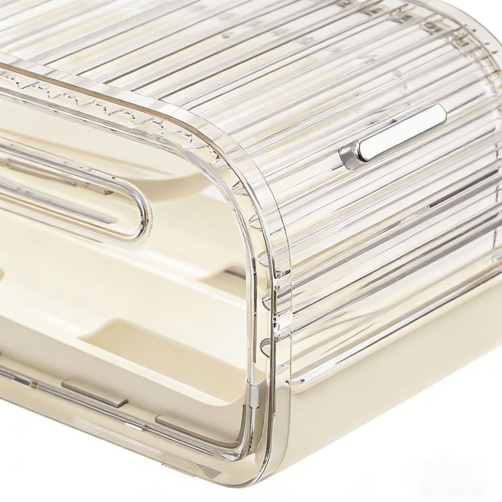 Bandeja Para Huevos Doble Nivel con Tapa Corredera y Rodamiento Automático | Organizador De Huevos Para Encimera Y Para Cocina Despensa Apartamento Hogar Restaurante