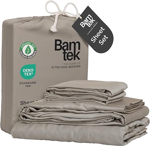Miniatura 10 de Bamtek Sábanas 100% viscosa de bambú tamaño Queen  Sábanas Queen súper suaves y sedosas  Sábanas refrescantes para personas que duermen con calor