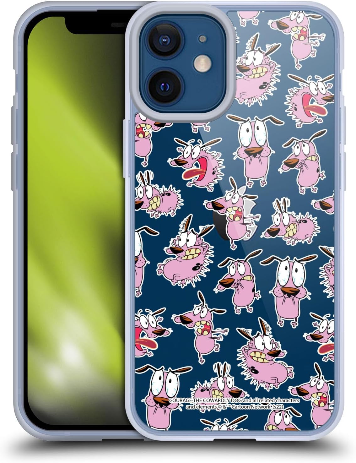 Head Case Designs Officially Licensed Courage The Cowardly Dog Pattern Graphics Gel Case [Military Grade Protection] Compatible with Apple iPhone 12 Mini and Compatible with MagSafe