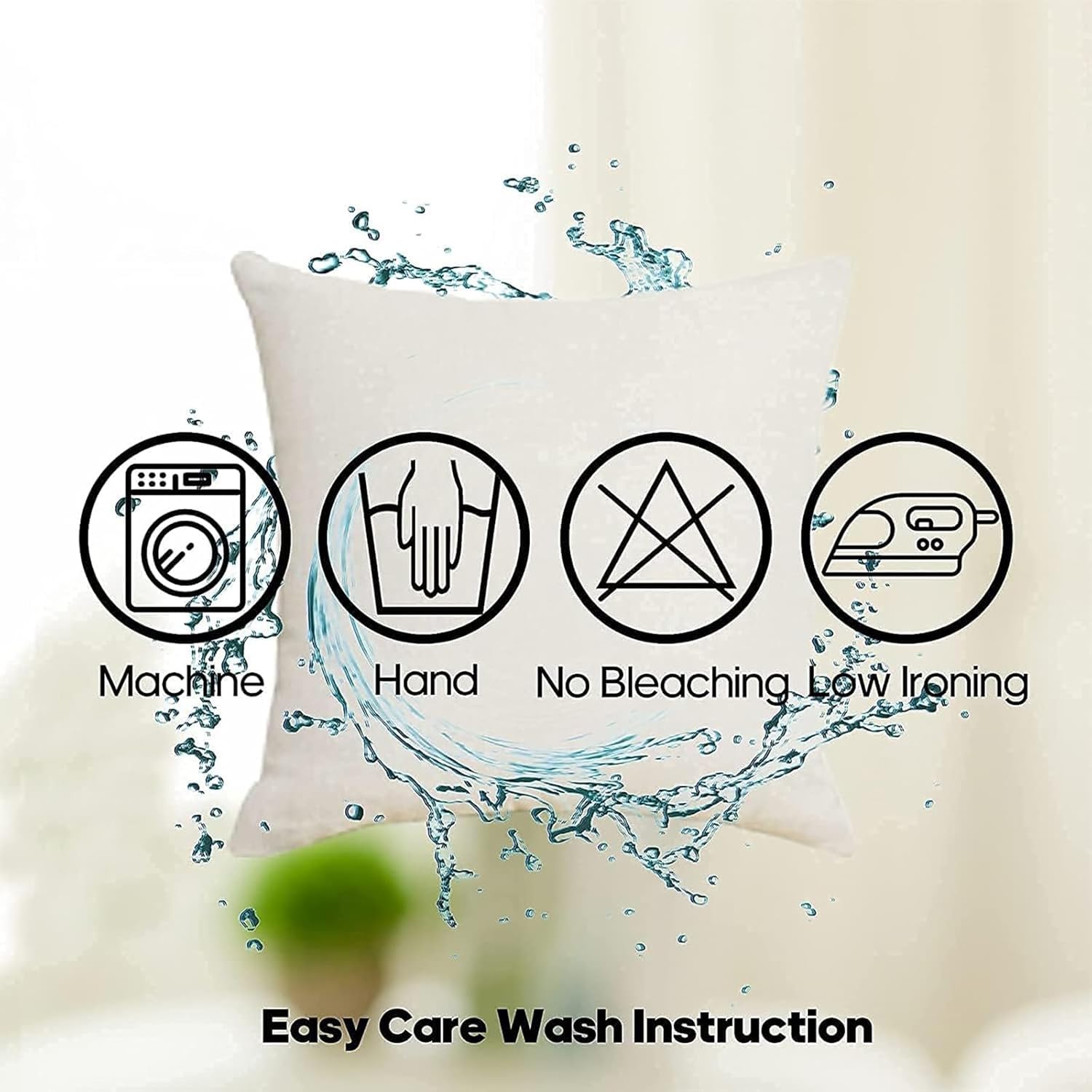 クッションカバー80x80cm4枚セット 北欧ノルディックソフトピンクのパターン 座布団カバー おしゃれ リネン クリスマス プレゼ