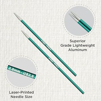 KnitPro Zing Interchangeable Circular Needles 4 (10cm) | US Size 2.5 (3mm)