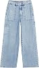 EX M&S Womens Relaxed High Waisted Carpenter Wide Leg Jeans Marks and Spencer Ladies Denim Pants All Waist Leg Sizes UK 10-24