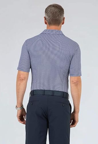 Miniatura 5 de IBKUL Polo de manga corta para hombre con protección solar UPF 50+ Icefil Cooling Tech Mini Check 94754