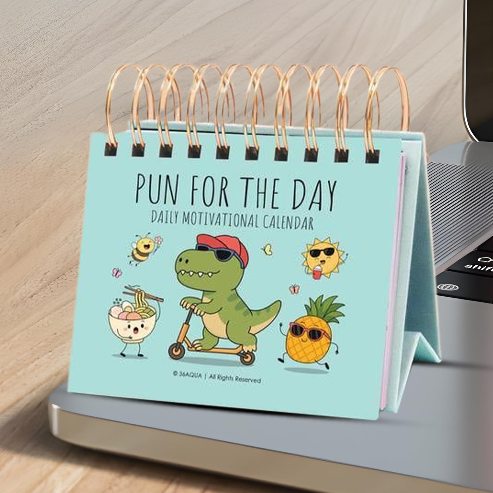 Motivational Calendar - Daily Quotes for Desk | Perpetual Table Decoration, 2026 Inspiration, Positive Reminder with Compact Build & Stylish Appeal for Workplace, Dorm, Home, Office and Study