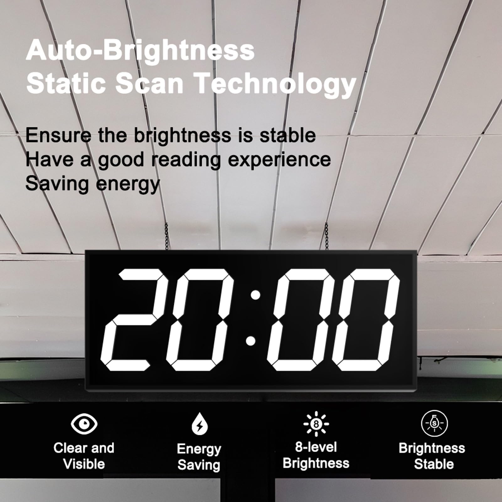 Amazon.com: Double Sided LED Digital Clock - Oversized Font 3D