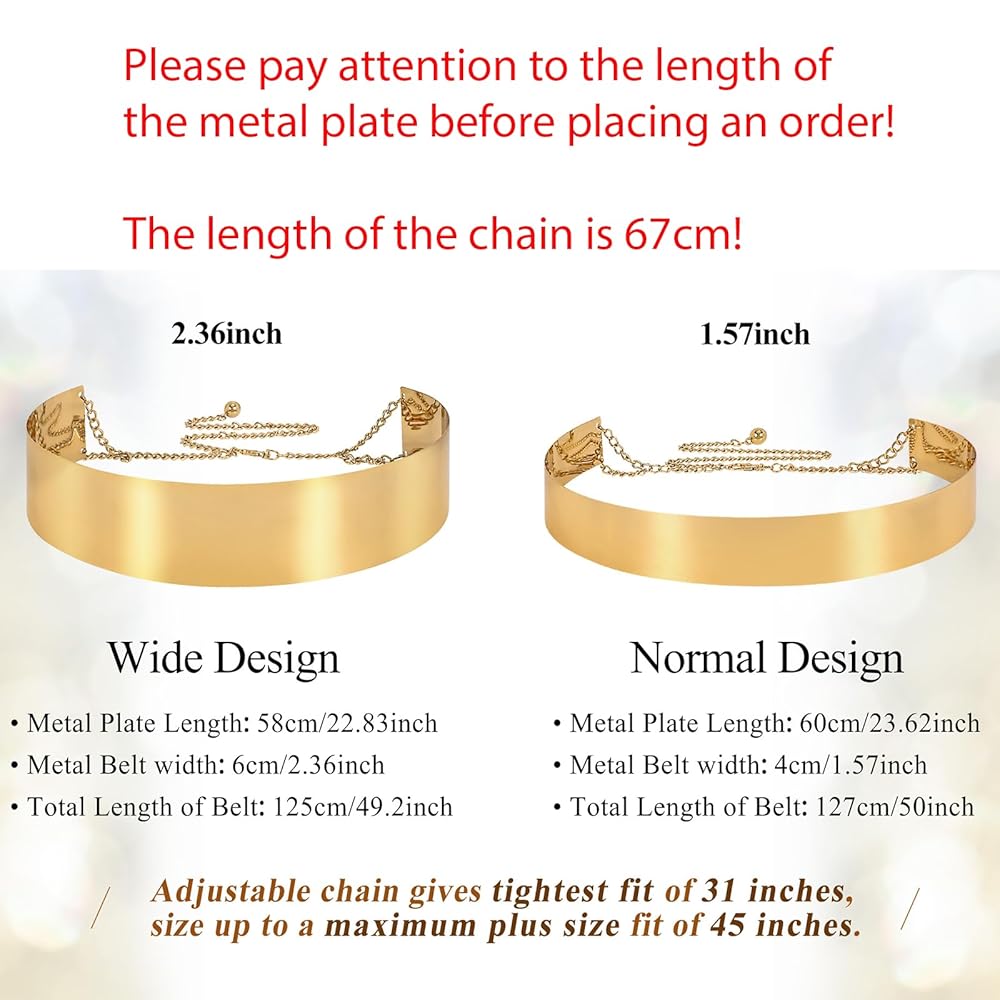 Amazon.com: XZQTIVE Women Shiny Polished Adjustable Metal