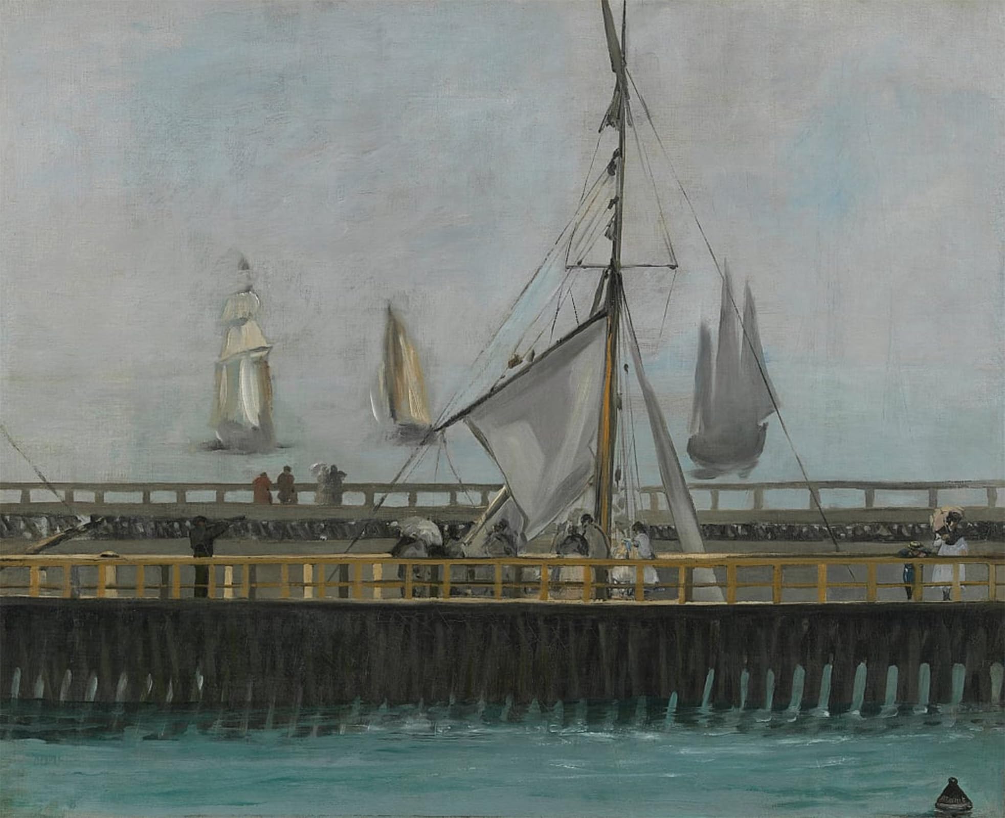 POSTERIIk Famous Print Pop Art Wall Art Graffiti the Jetty of Boulogne-sur-mer by Edouard Manet Art Prints for Home Decor 60x90cm