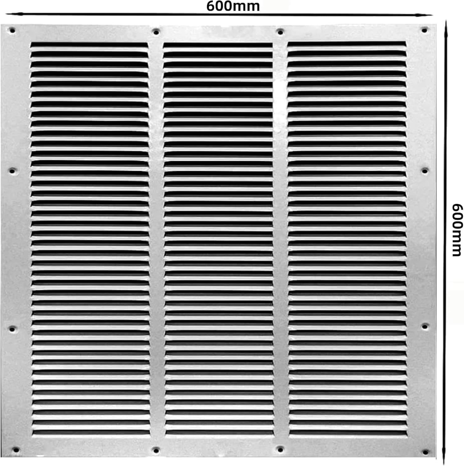 Griglia di ventilazione in alluminio 600 * 600 cm, griglia metallica zincata quadrata, griglia di ventilazione in acciaio inossidabile, griglia di protezione atmosferica per scarico e