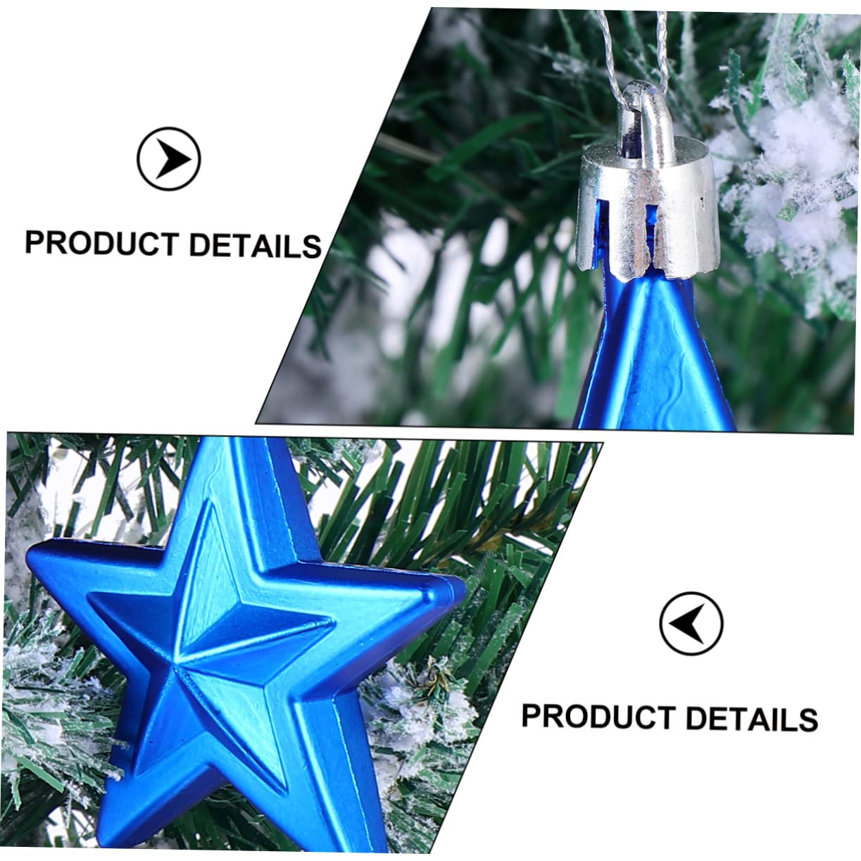 3 Set Di Bellissimi Ornamenti Per Lalbero Di Natale Decorazioni A Forma Di Stella Sicuri Per La Pelle Per Casa Ufficio Scuola Hotel 18 Pezzi * 3