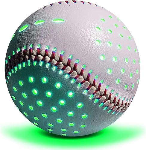 Pelotas de béisbol iluminadas (versión de interruptor), béisbol que brilla en la oscuridad, práctica de lanzamiento nocturno para béisbol iluminado,