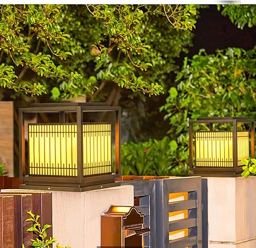Miniatura 4 de CSSYKV Luz de poste para exteriores, impermeable, para puerta, luz de pilar, luces de paisaje modernas, valla de pilar, farol, accesorios de luz