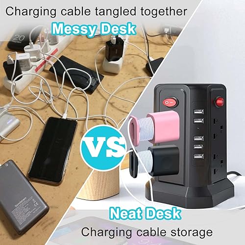 Miniatura 4 de XANGNIER Protector de cargador de silicona 2 en 1, paquete de 4 bobinadores de cable de datos, protección antirotura, almacenamiento de cables,