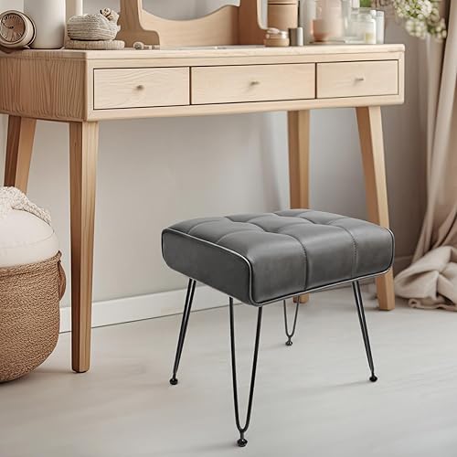 Miniatura 7 de HOUCHICS Taburete de tocador, taburete de maquillaje, taburetes de tocador para maquillaje, silla de tocador, asiento de taburete de tocador, silla