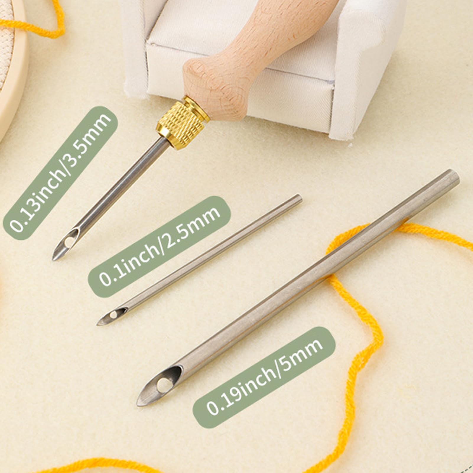 Punch Needle Tool, Punch Needle Kit – Nadelstanz-Set mit Einfädler – Aufbewahrungsbox für Stickereien für Erwachsene und Kinder, enthalten in Osterbastelprojekten
