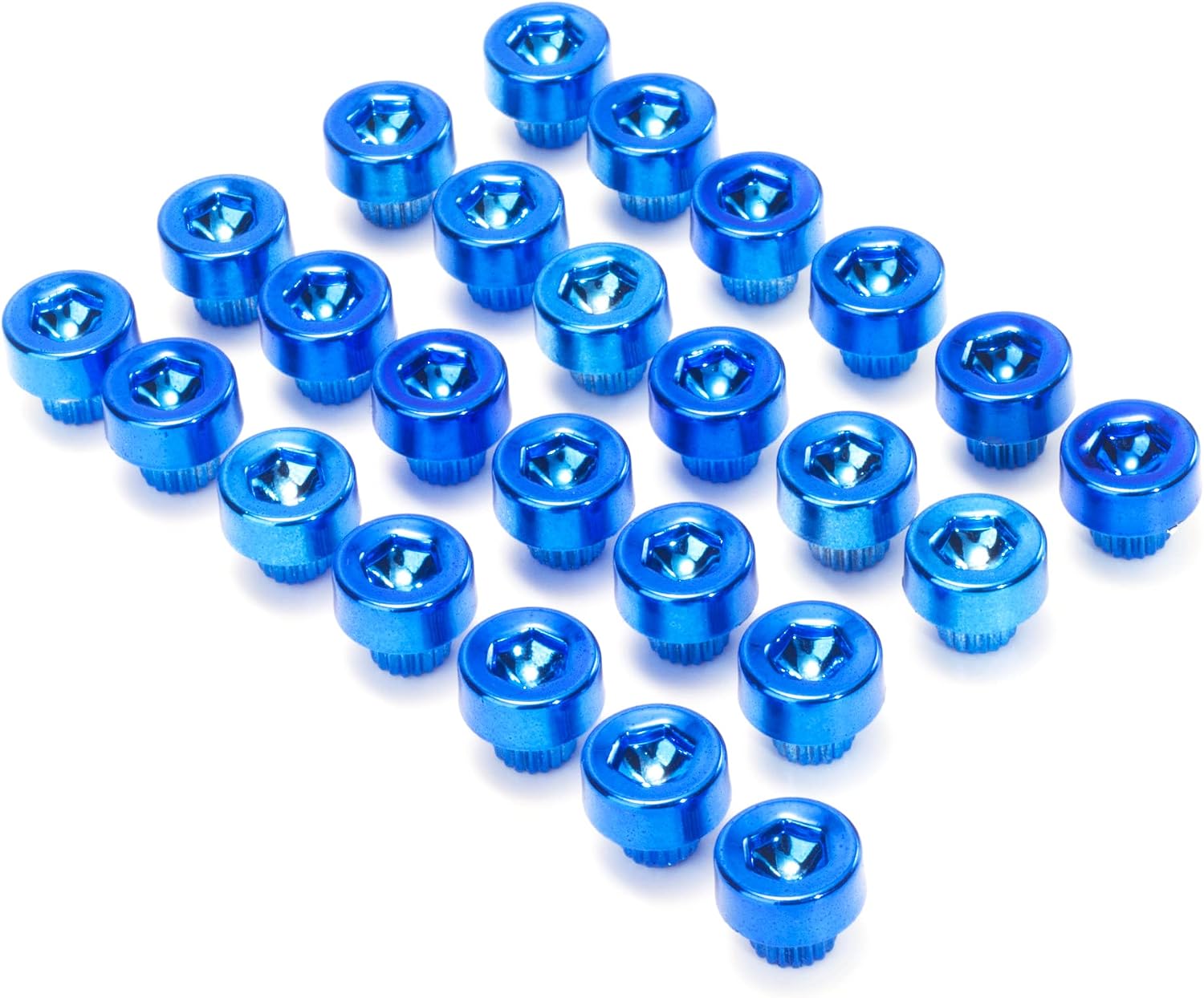 RTRHINOTUNING Wheel Rim Lip Rivets Nuts of 6.2mm/0.24in Hole Wheel Lip Bolts, Blue 50pcs