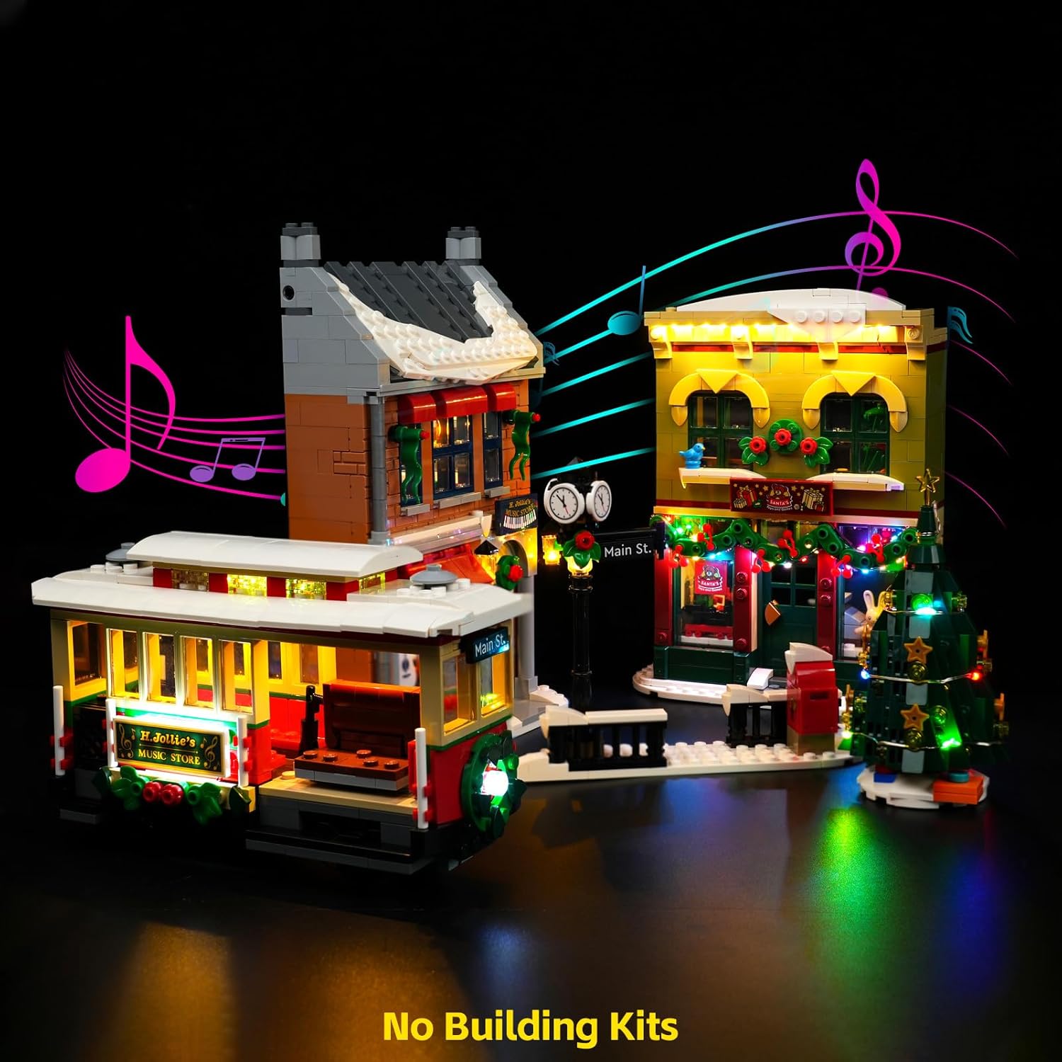 BrickBling LED Light Compatible withLego 10308 Holiday Main Street for Adult; Creative Lights-Sound Version (Without Model)
