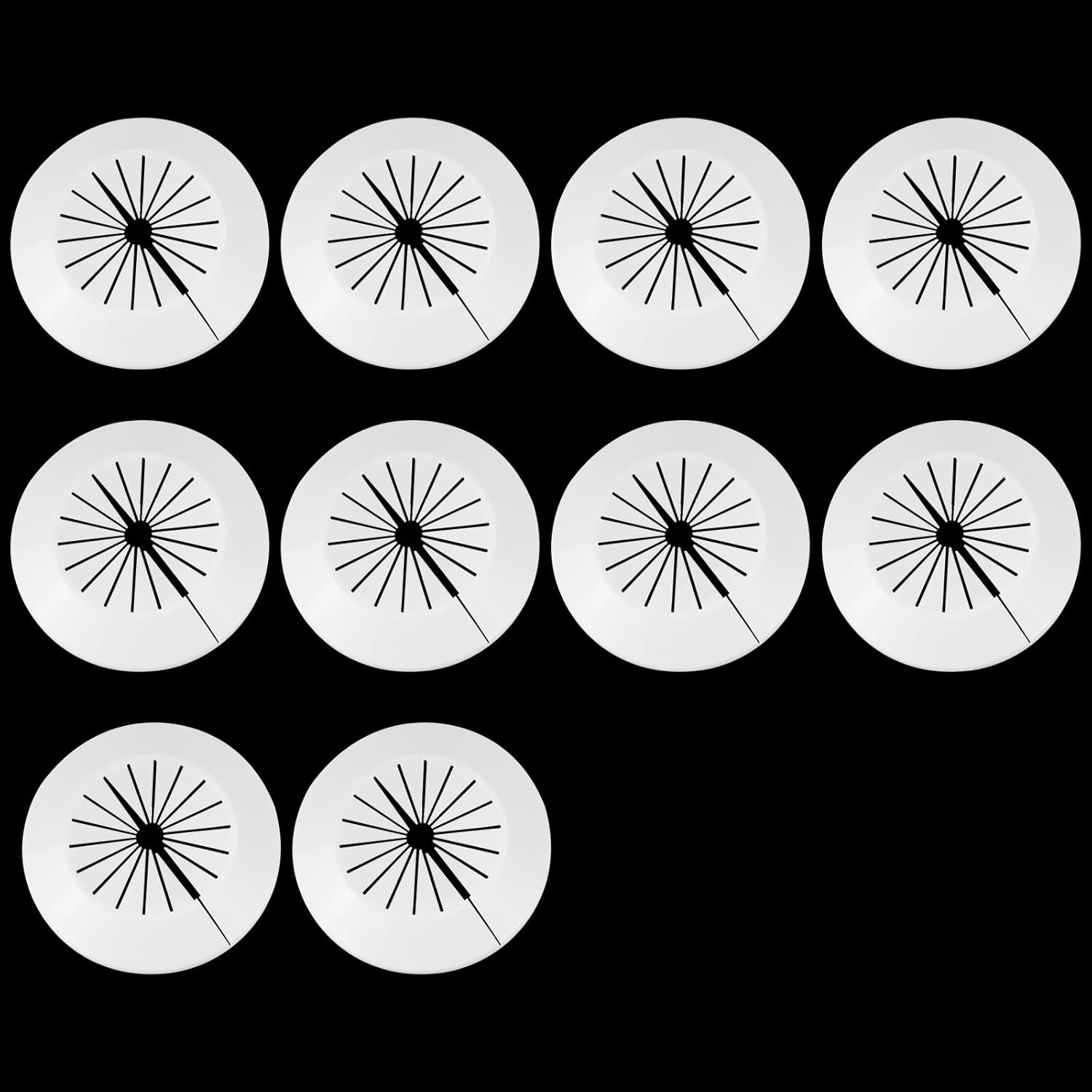 Tenubo 10PCS Pipe Cover Decoration, Plastic Wall Flange for 1.69