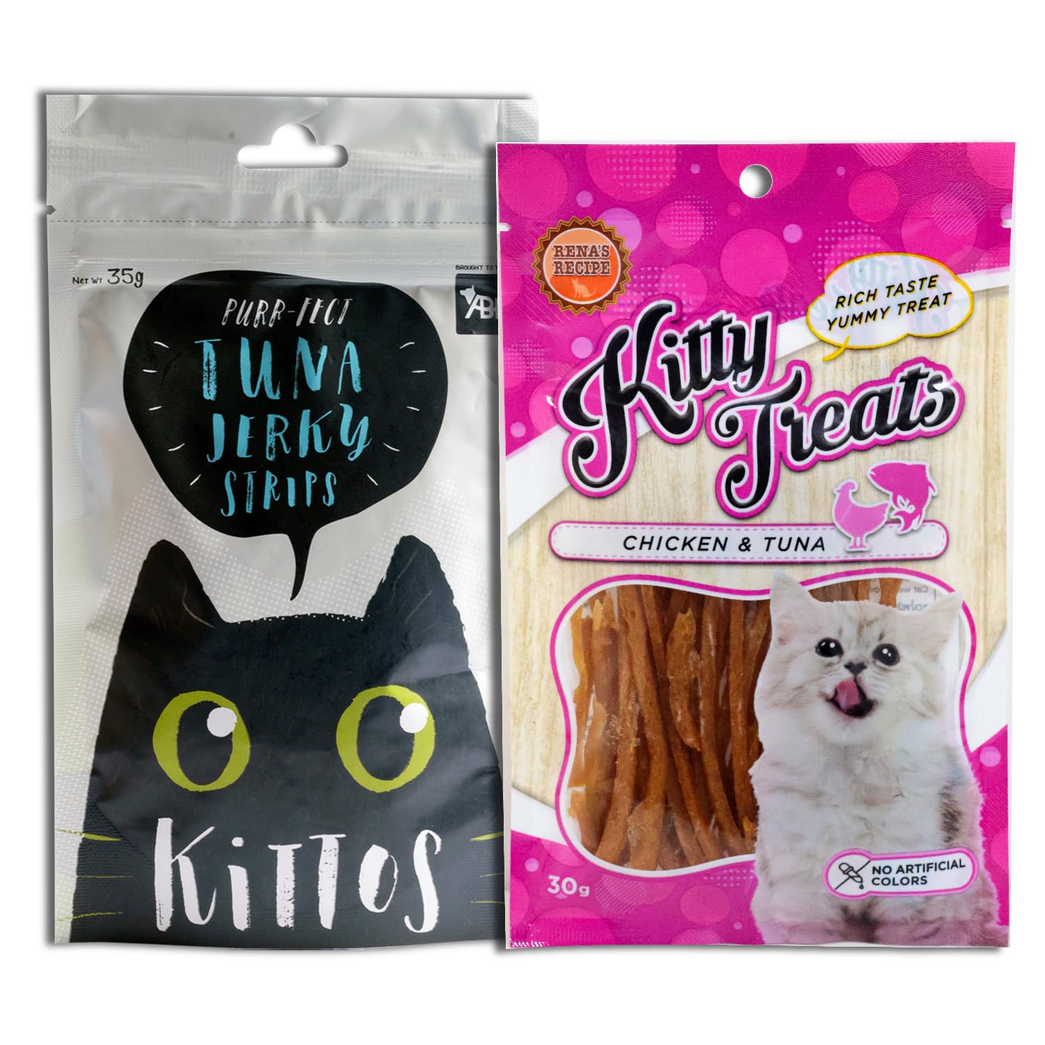 Cat Snacks Combo-Kittos Protein Rich Tuna Jerky Strips (35g) and Cataholic Kitty Treats Soft Chicken & Tuna Sticks (30g) – All Breeds for Training & Rewards (B08Q4H8JLB) Amazon Price History, Amazon Price Tracker