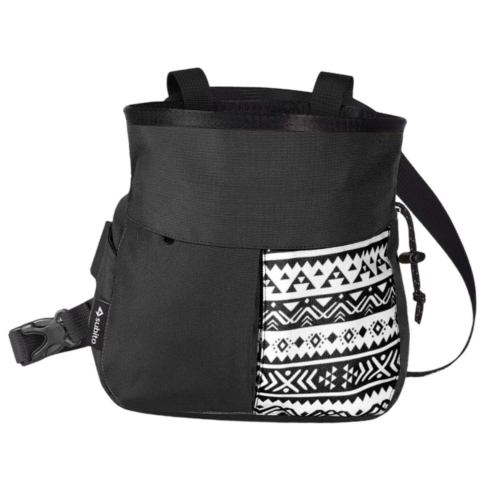 Climbing Chalk Bag Porta Magnesite Piccolo Sacchetto da Arrampicata Pouch con Chiusura a Coulisse in Oxford Resistente Ad Usura per Escursione Palest