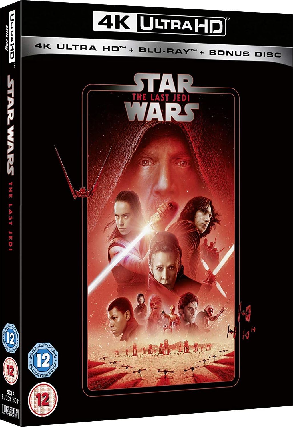 Star Wars Sequel Trilogy: The Force Awakens / The Last Jedi / The Rise of Skywalker [9-Disc Set] [4K UHD + Blu-ray] [Region Free]