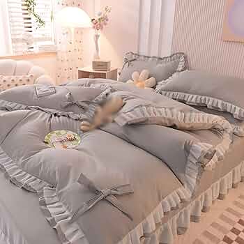 グレー レース付き ベッドカバーセット ダブル 楽天市場】布団カバーセット シングル レース フランネル 寝具カバー