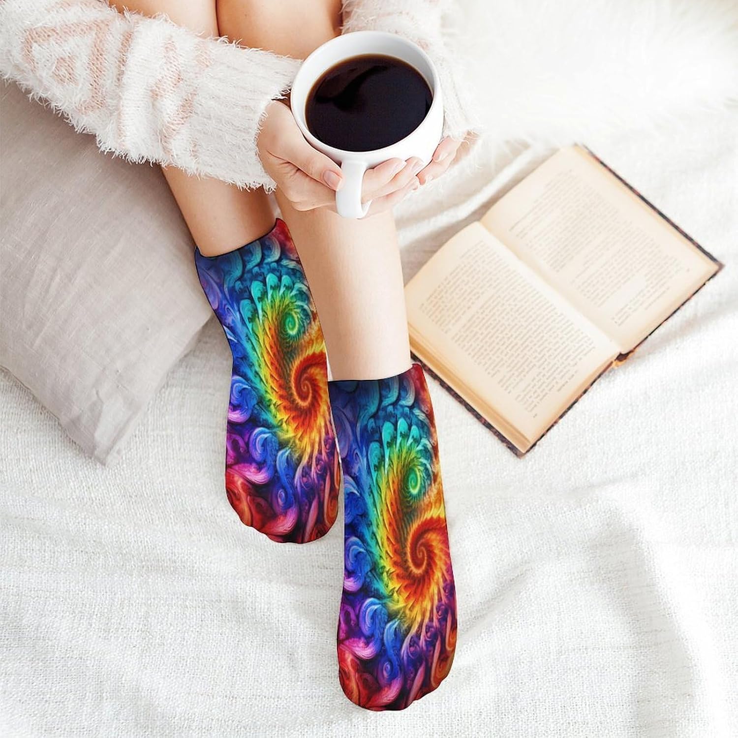 Colorful Tie Dye Ankle Socks for Men Women Low Cut Crew Sock Casual Sports Clothing
