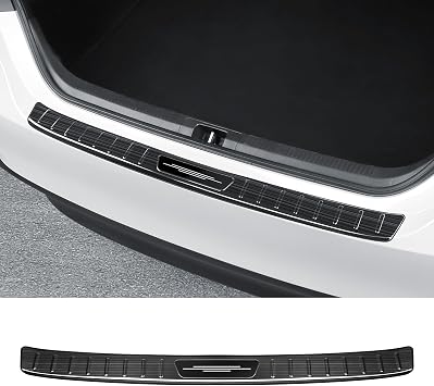 Exterior Rear Bumper Protector for Toyota Camry 2018-2024 2025 2026 Include Hybrid Accessories Stainless Steel Rear Bumper Guard Trunk Sill Protector Black Brushed