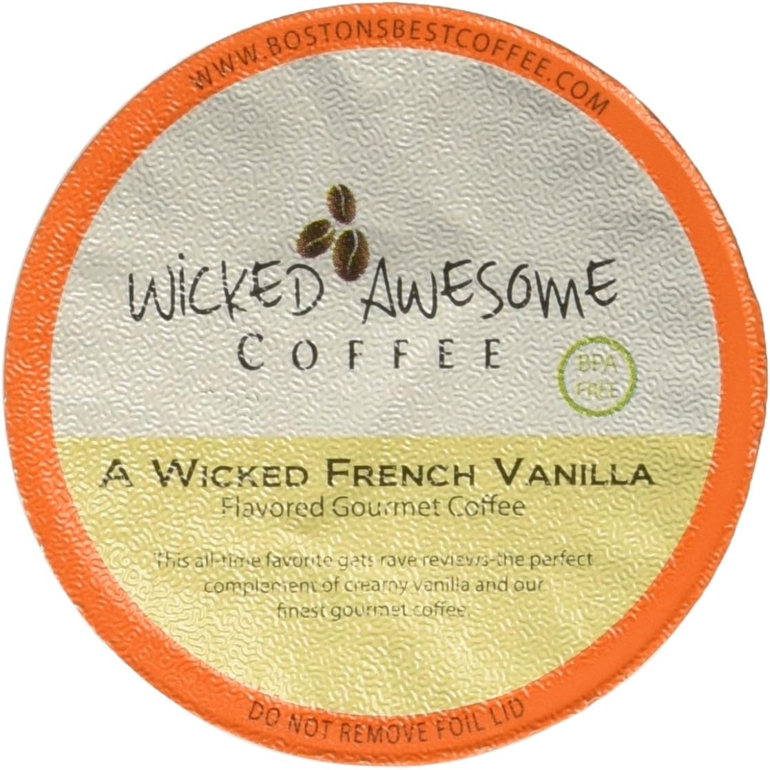 Wicked Awesome, Single Serve K-Cup Coffee, A Wicked French Vanilla, 24 Count (Compatible with 2.0 Keurig Brewers)
