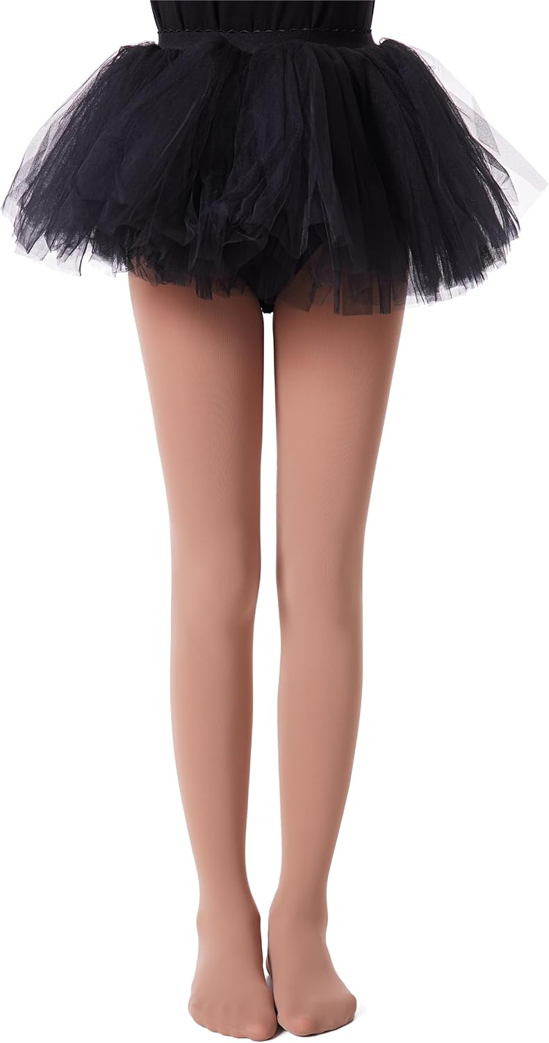 Frola Tights for Girls 40 Denier Semi Opaque Soft Pantyhose Ballet Dance Panty Footed Tights