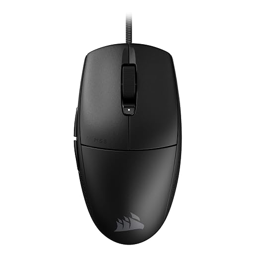 CORSAIR M55 Wired Lightweight FPS Gaming Mouse – 16,000 DPI – Six Programmable Buttons – Textured Side Grips – Black