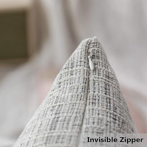 Miniatura 10 de Home Brilliant. - Funda de almohada decorativa, funda de cojín en terciopelo de chenilla rayada.