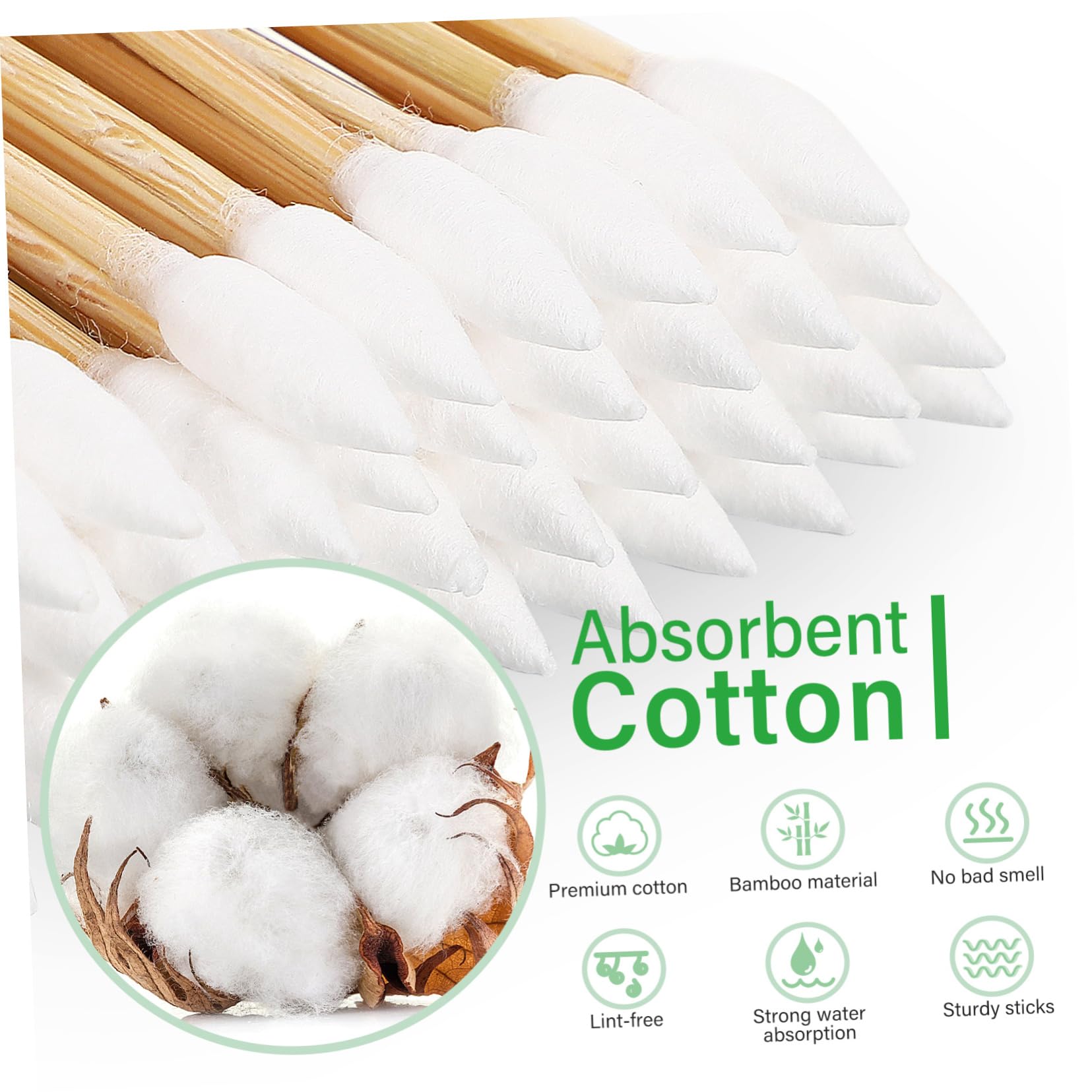 Beavorty 2500 Piezas Bastoncillo De Algodón Hisopos De Oído Hisopos Desmaquillantes De Ojos Punta De Algodón Botones De Limpieza De Oídos Bastoncillos De Algodón Hisopos De Limpieza Madera