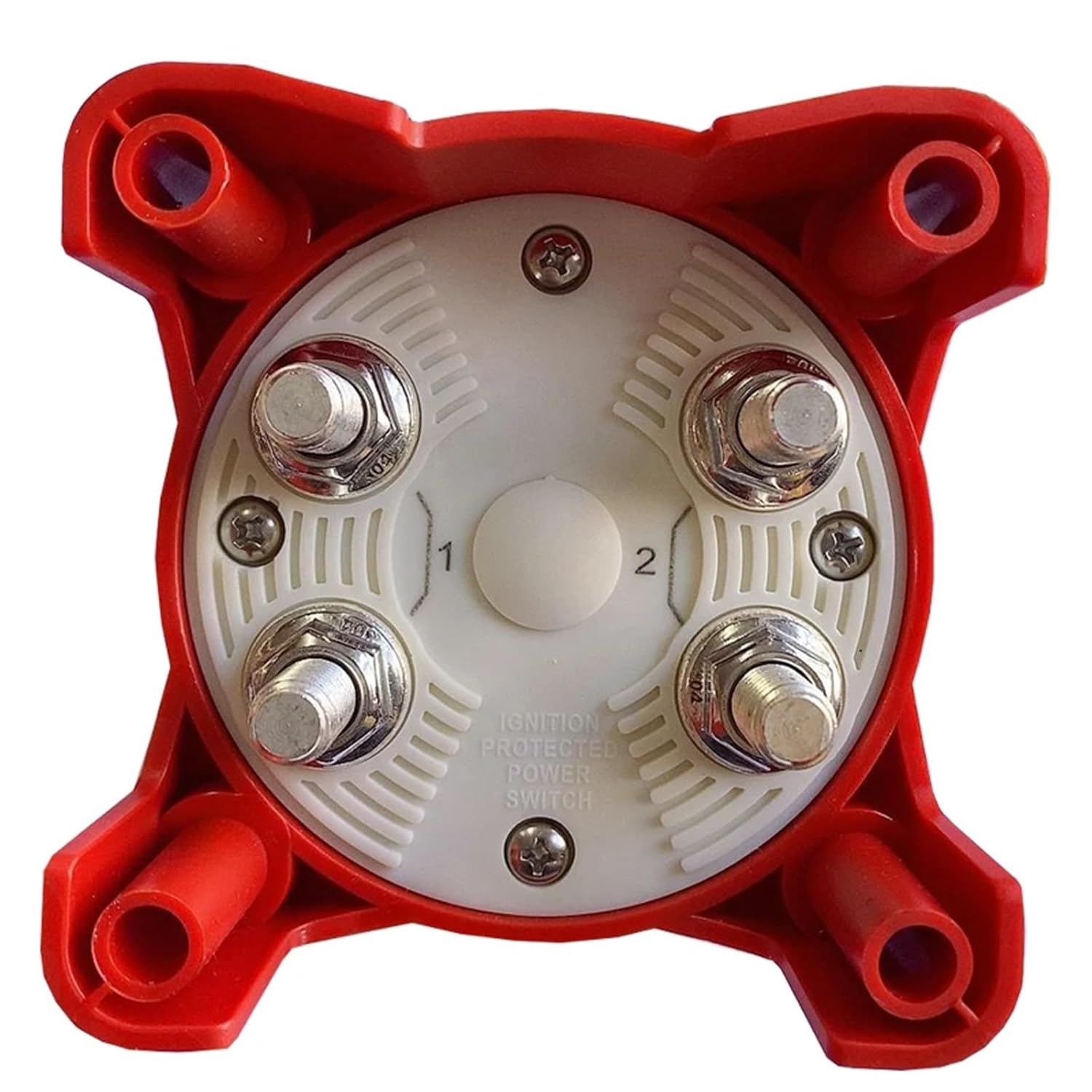 Boat Red Plastic 12-32V Square Switch Waterproof Dual Circuit Panel Car Boat Battery Selector Isolator Disconnect Accessories