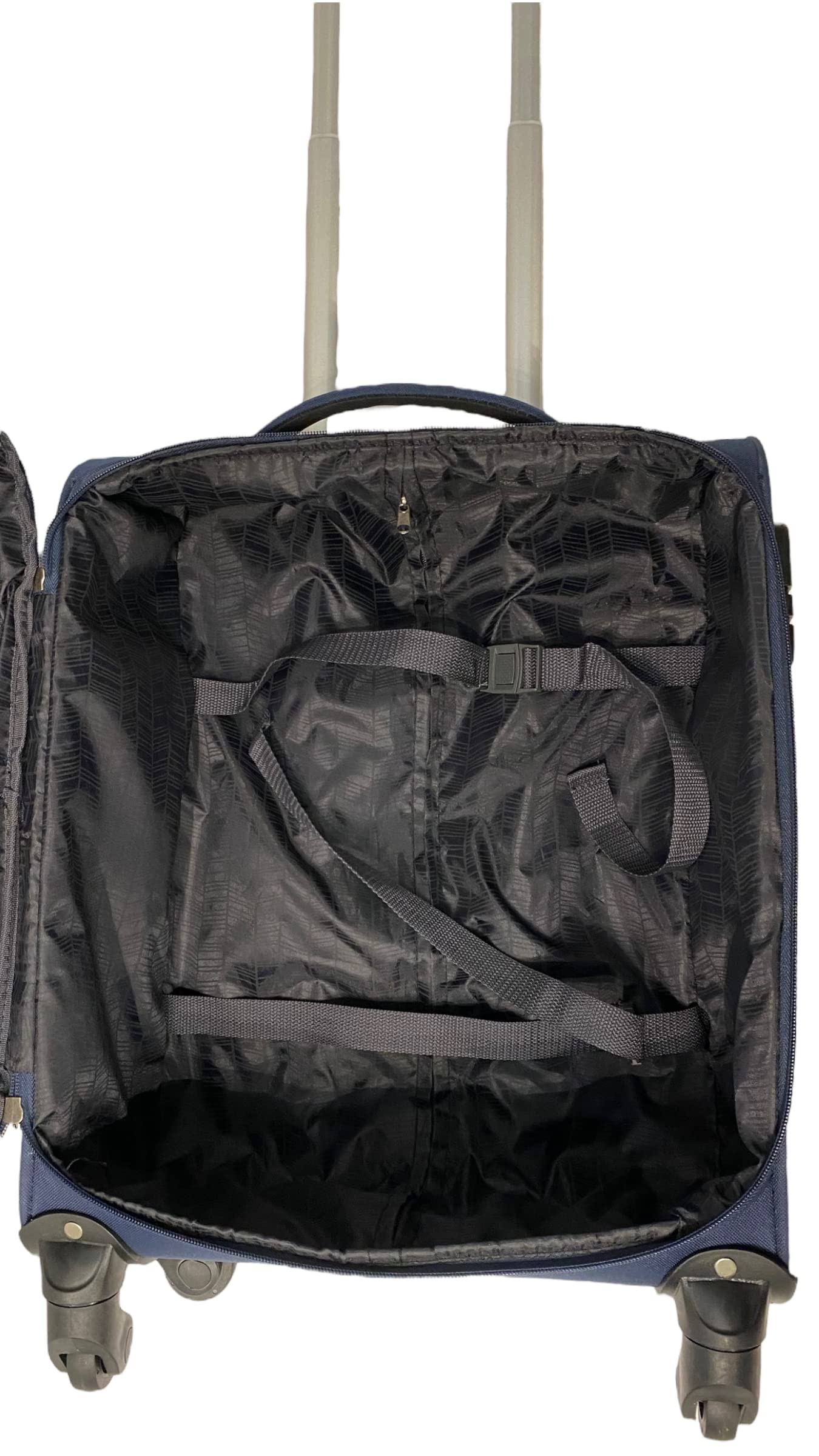 3-częściowy zestaw walizek podróżnych, bagażu z tkaniny Heavy Duty Długopis PC,Wysuwany, uniwersalne koła 360, Super lekki Extra Light, jedzenie i trwałe., Czarny, S/ONBOARD 20''